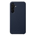 MELKCO Skórzane Etui Plecki Obudowa do Samsung Galaxy S25 granatowe