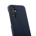 MELKCO Skórzane Etui Plecki Obudowa do Samsung Galaxy S25 granatowe