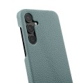 MELKCO Skórzane Etui Plecki Obudowa do Samsung Galaxy S25 niebieskie