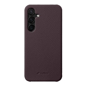MELKCO Skórzane Etui Plecki Obudowa do Samsung Galaxy S25 fioletowe
