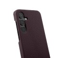 MELKCO Skórzane Etui Plecki Obudowa do Samsung Galaxy S25 fioletowe