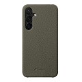 MELKCO Skórzane Etui Plecki Obudowa do Samsung Galaxy S25 szare