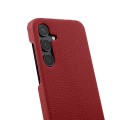 MELKCO Skórzane Etui Plecki Obudowa do Samsung Galaxy S25 czerwone