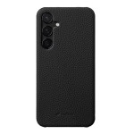 MELKCO Skórzane Etui Plecki Obudowa do Samsung Galaxy S25 czarne