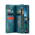 CaseMe Etui Portfel do Samsung Galaxy S25 niebieski morski