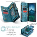 CaseMe Etui Portfel do Samsung Galaxy S25 niebieski morski