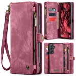 CaseMe Etui Portfel Pokrowiec do Samsung Galaxy S25 czerwony
