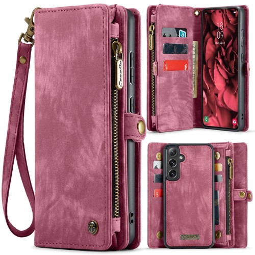 CaseMe Etui Portfel Pokrowiec do Samsung Galaxy S25 czerwony