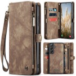CaseMe Etui Portfel Pokrowiec do Samsung Galaxy S25 brązowy