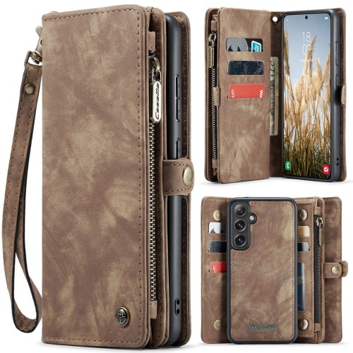 CaseMe Etui Portfel Pokrowiec do Samsung Galaxy S25 brązowy
