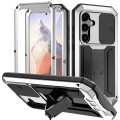 R-JUST Pancerne Etui Antywstrząsowe do Samsung Galaxy S25 srebrne