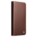 QIALINO Skórzane Matowe Etui do Samsung Galaxy S25 brązowe