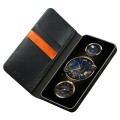 QIALINO Skórzane Matowe Etui do Samsung Galaxy S25 czarne