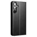 QIALINO Skórzane Matowe Etui do Samsung Galaxy S25 czarne