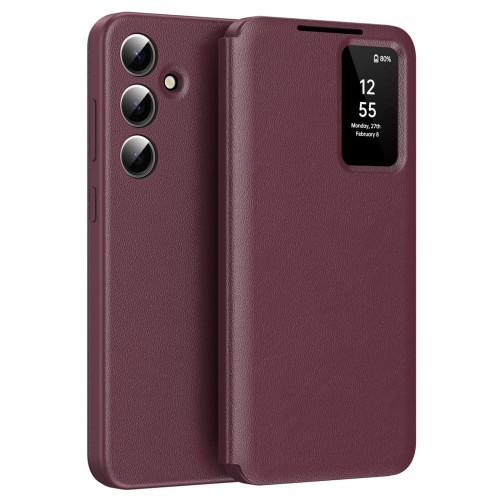 Etui Pokrowiec Smart Cover do Samsung Galaxy S25 bordowy