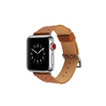 Skórzany Mocny Pasek do Apple Watch 42mm / 44mm brązowy jasny