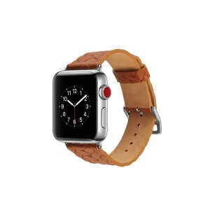 Skórzany Mocny Pasek do Apple Watch 42mm / 44mm brązowy jasny