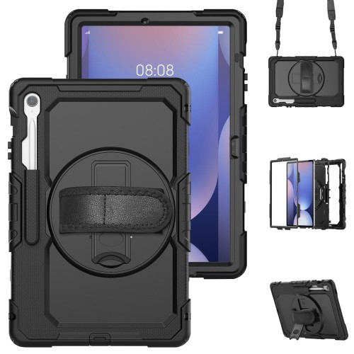 Pancerne Etui z Osłoną Ekranu do Samsung Galaxy Tab S10 FE+ czarne