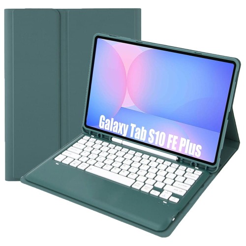 Zielone Etui Klawiatura do Samsung Galaxy Tab S10 FE+
