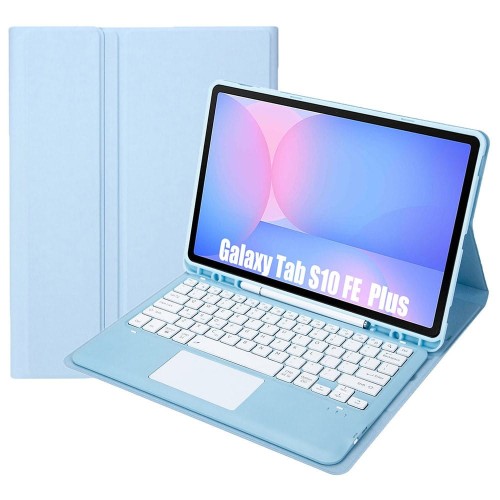 Etui Klawiatura TouchPad do Samsung Galaxy Tab S10 FE+ niebieskie
