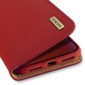 Dux Ducis Skórzane Etui Pokrowiec do iPhone XR 6.1 czerwony