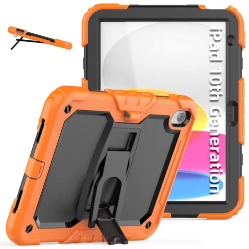 Pancerne Mocne Etui Obudowa do iPad 2025 / iPad 10 20222 pomarańczowe