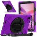 Pancerne Etui z Uchwytem i Paskiem do Lenovo Tab 10.1 2025 fioletowe