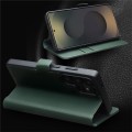 QIALINO Matowe Skórzane Etui do Samsung Galaxy S25 Ultra zielone
