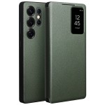 QIALINO Eleganckie Skórzane Etui do Samsung Galaxy S25 Ultra zielone