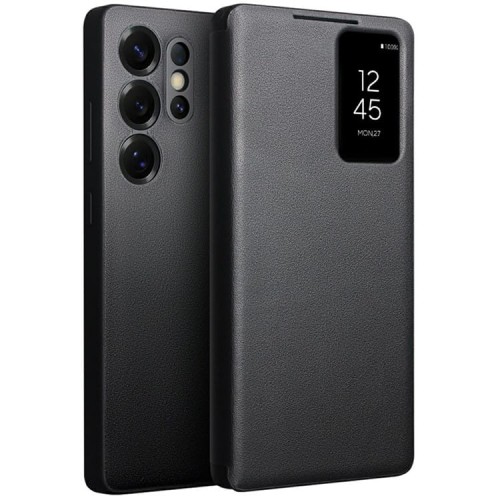 QIALINO Eleganckie Skórzane Etui do Samsung Galaxy S25 Ultra czarne