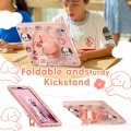 Mocne Etui dla Dzieci z Uchwytem i Paskiem do iPad Pro 11 2022/2021/2020 różowe