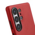 MELKCO Skórzane Etui Plecki do Samsung Galaxy S25 Ultra czerwone