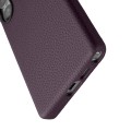 MELKCO Skórzane Etui Plecki do Samsung Galaxy S25 Ultra fioletowe