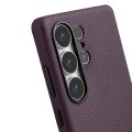 MELKCO Skórzane Etui Plecki do Samsung Galaxy S25 Ultra fioletowe
