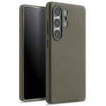 MELKCO Skórzane Etui Plecki do Samsung Galaxy S25 Ultra szare