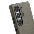 MELKCO Skórzane Etui Plecki do Samsung Galaxy S25 Ultra szare