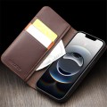 QIALINO Matowe Skórzane Etui Pokrowiec do iPhone 16e brązowe