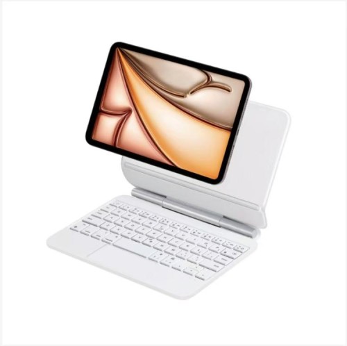 Białe Magnetyczne Etui Klawiatura do Apple iPad Mini 7/6