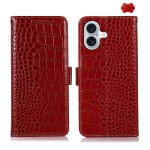 Eleganckie Skórzane Etui Pokrowiec do iPhone 17 czerwone
