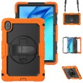 Pancerne Mocne Etui z Osłoną Ekranu do Huawei MatePad SE 11 2024 pomarańczowe