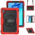Pancerne Mocne Etui z Osłoną Ekranu do Huawei MatePad SE 11 2024 czerwone