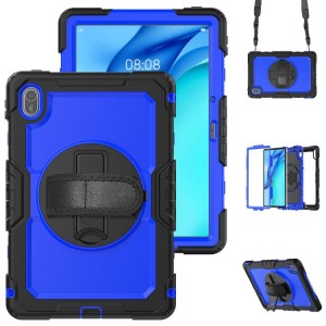 Pancerne Mocne Etui z Osłoną Ekranu do Huawei MatePad SE 11 2024 granatowe