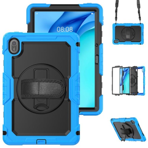 Pancerne Mocne Etui z Osłoną Ekranu do Huawei MatePad SE 11 2024 niebieskie