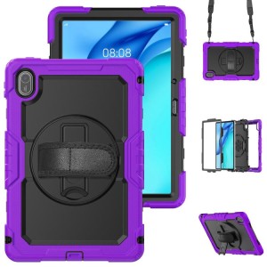 Pancerne Mocne Etui z Osłoną Ekranu do Huawei MatePad SE 11 2024 fioletowe