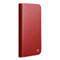 QIALINO Eleganckie Matowe Skórzane Etui do iPhone 17 czerwone