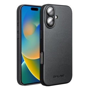 QIALINO Skórzane Etui Plecki MagSafe do iPhone 17 czarne