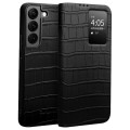 QIALINO Eleganckie Skórzane Etui do Samsung Galaxy S22+ czarne