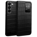 QIALINO Eleganckie Skórzane Etui do Samsung Galaxy S22+ czarne