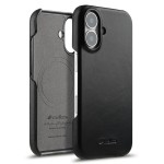 MELKCO Skórzane Etui Obudowa MagSafe do iPhone 17 czarne