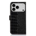 Eleganckie Skórzane Etui Pokrowiec do iPhone 17 Pro Max czarne
